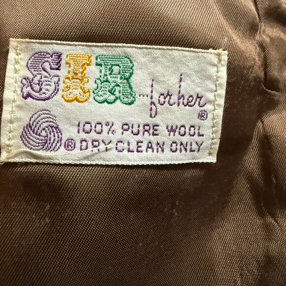 Sir For Her True Vintage, Flawless Condition Brown 100% Wool Blazer Jacket - Picture 6 of 6